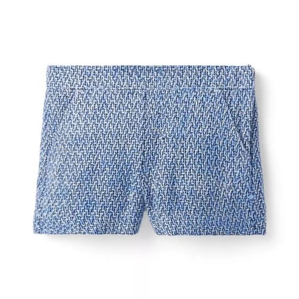 Janie and Jack Girls Egyptian Blue Boucle Shorts Adjustable Waist Size‎ 7 NEW
